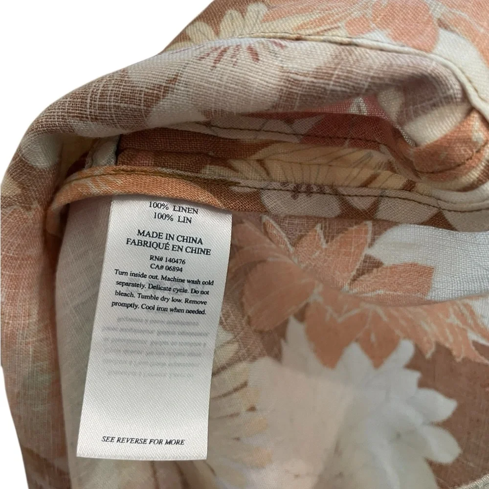 Faherty Summer Sands Linen Tank in WARM JICARO ISLAND